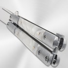 Mother of Pearl Butterfly handle close up