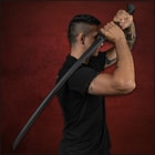 Full image of the Training Katana Sword included in the Warrior's Journey Bundle held in hand.