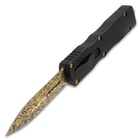 Angled image of Gold Coated knife.