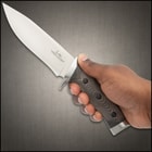 Gil Hibben Tundra Hunter Fixed Blade Knife With Sheath - 420HC Stainless Steel Blade, G10 Handle Scales, Stainless Steel Pommel - Length 11”