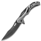Rampage Tailwind Ball Bearing Pocket Knife - Stainless Steel Blade, Aluminum And Steel Handle, Pocket Clip - 4 3/4” Closed