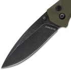 USMC Folding Knife blade close up