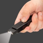 Night Watchman Mini Stun Gun - Attaches To Keys, Size Of A Pack Of Gum, LED Flashlight, Safety Switch, USB Cord