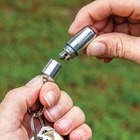 BugOut Water-Resistant Micro Lighter On Keyring - Stainless Steel Construction, Screw Top With O-Ring Seal, Fluid Not Included