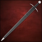 The sword in its scabbard.