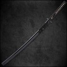 It has an expertly cord-wrapped hardwood handle and an intricately crafted bamboo-themed, cast metal alloy tsuba