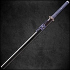 Shinwa Blue Knight Handmade Katana / Samurai Sword - Hand Forged Damascus Steel, More Than 1,000 Layers - Distinctive Custom Cast Tsuba - Faux Ray Skin - Functional, Battle Ready, Full Tang