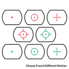 GVT Tactical Combat Reflex Sight - Eight Reticles, 33MM Lens With Anti-Glare, Red And Green Dot Sight, Integrated Rail