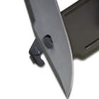 M-9 Bayonet Knife With Sheath - Stainless Steel Blade, Non-Reflective Finish, Serrated Spine, TPU Handle With Bayonet Clip - Length 12”