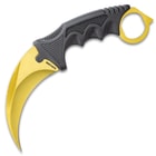 Black Legion Solar Gold Triple Knife Set - Karambit, Hunter Knife, Survival Knife, Stainless Steel Blades, TPU Handles, Nylon Sheaths