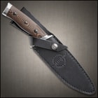 Gil Hibben Tundra Hunter Fixed Blade Knife With Sheath - 420HC Stainless Steel Blade, G10 Handle Scales, Stainless Steel Pommel - Length 11”