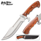 Ridge Runner Woodland Reverie Bowie / Fixed Blade Knife - Stainless Steel, Full Tang - Genuine Zebrawood - Nylon Sheath - Collecting, Field Use, Display and More - 13 1/4"