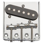 The truss rod is adjustable (Allen key included), there’s a tremolo bridge and all of the hardware is heavily nickel-plated