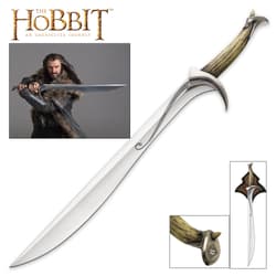 United Cutlery Orcrist Sword Of Thorin Oakenshield From The Hobbit With Wall Plaque - 38 3/4" Length