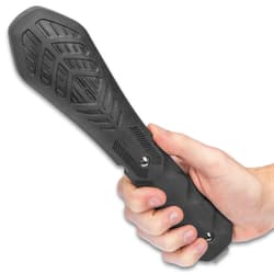 Night Watchman Blackjack Slapper - Solid TPR Rubber Construction, Molded Texture, Genuine Leather Handle Strap - Length 10”