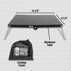 The dimensions of the foldable camp table.