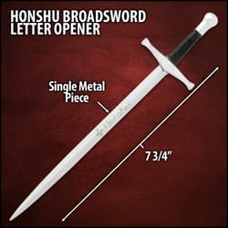 A dimnesion shot of the letter opener.