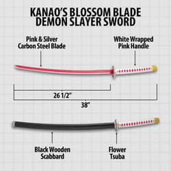 Dimension shot of sword and scabbard.