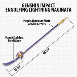 Dimensions of the naginata.