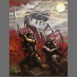 Kit Rae Ellexdrow War Spear With Art Print