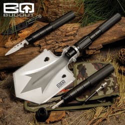 The BugOut Small Multi-Function Folding Entrenchment Tool has functions and features you need in your camping gear, vehicle emergency bag and bugout bag