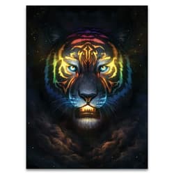 The Color Soul Blanket has vivid artwork on a black background