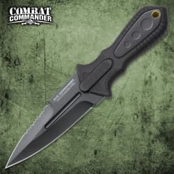 Combat Commander Sub Commander Next Generation Boot Knife - 3Cr13 Stainless Steel Blade, Brass Lanyard Hole - Length 6 1/2”