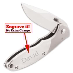 Personalized Stainless Steel Pocket Knife