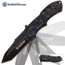 Smith & Wesson Black Ops Blue Tanto Tactical Pocket Knife