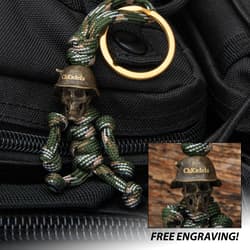 Full image of the Camo Skull Trooper Pendant Keychain.