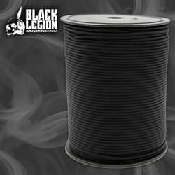 The Black Legion 1000’ Black Paracord is multi-purpose and is made for extremely versatile use