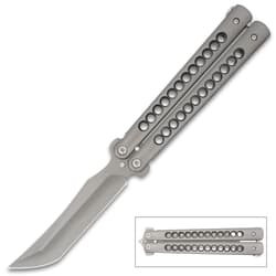 Classic Grey Butterfly Knife