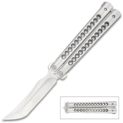 Classic Silver Butterfly Knife
