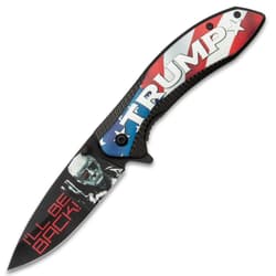 Trump Pocket Knife close up