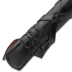 Black Scabbard with Straps close up