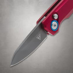 Close-up of knife blade and handle