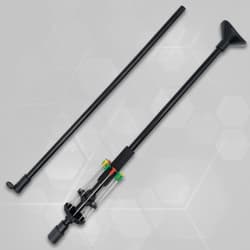 The blowgun broken down into its two pieces