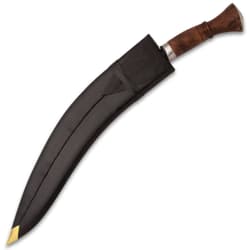 Gigantic Ceremonial Kukri With Sheath - High Carbon Steel Blade, Polished Finish, Native Hardwood Handle