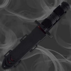 The survival knife comes in a sturdy TPU leg and belt sheath and the throwing knives come in a tough nylon belt sheath