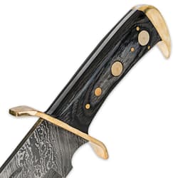 Timber Rattler Western Outlaw Damascus Bowie Knife