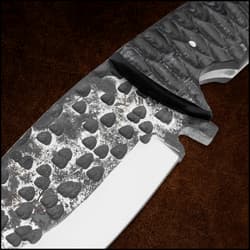 A view of the knife in its sheath