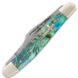 Christian Abalone Stockman Knife closed