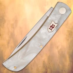 Kissing Crane Pearl Pocket Farmer Pocket Knife