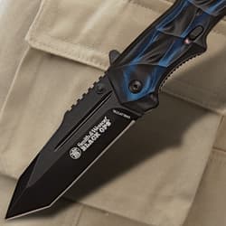 Smith & Wesson Black Ops Blue Tanto Tactical Pocket Knife