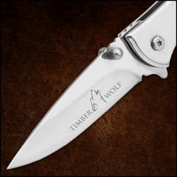 Timber Wolf Executive EDC Assisted Opening Pocket Knife - Satin Silver
