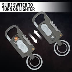 The way to switch on the lighter demonstrated