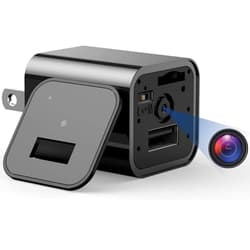 Night Watchman 8GB USB Spy Camera And Charger - High-Def Color Video, Motion Activated, Loop Recording, Integrated Screen, SD Card