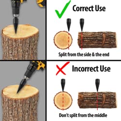 The right way and wrong way to use the wood splitter drill bit