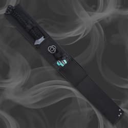 Both the 27” overall ninja sword and throwing set can be carried in a nylon belt sheath with a quick-release shoulder strap