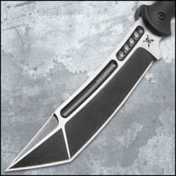 The spearhead is 2Cr13 stainless steel with sharpened edge and tanto point.